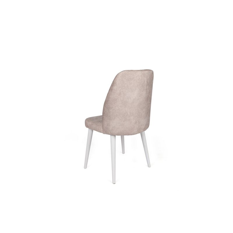 Casa si Gradina - Mobilier - Scaune si fotolii - Scaune - Set scaune (4 bucăți) Hanah Home, catifea, 50 x 49 x 90 cm, crem/alb, 974NMB1571 - Infinity.ro