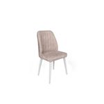 Casa si Gradina - Mobilier - Scaune si fotolii - Scaune - Set scaune (4 bucăți) Hanah Home, catifea, 50 x 49 x 90 cm, crem/alb, 974NMB1571 - Infinity.ro