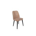 Casa si Gradina - Mobilier - Scaune si fotolii - Scaune - Set scaune (4 bucăți) Hanah Home, catifea, 50 x 49 x 90 cm, bej/negru, 974NMB1555 - Infinity.ro