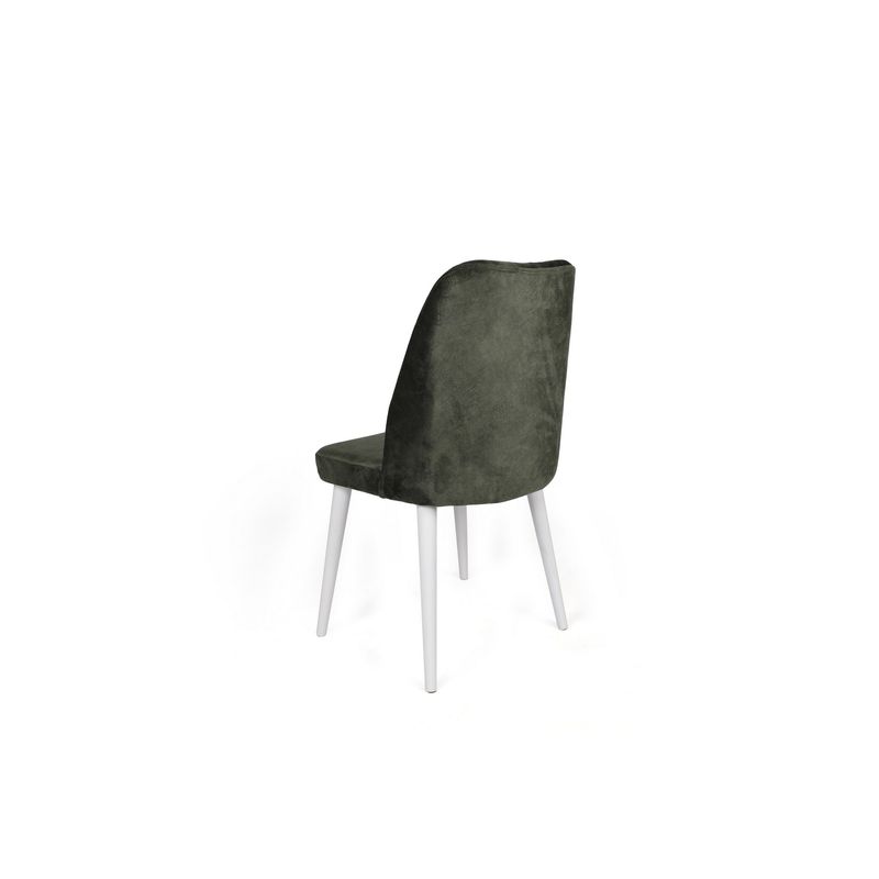 Casa si Gradina - Mobilier - Scaune si fotolii - Scaune - Set scaune (2 bucăți) Hanah Home, catifea, 50 x 49 x 90 cm, kaki/alb, 974NMB1644 - Infinity.ro