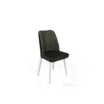 Casa si Gradina - Mobilier - Scaune si fotolii - Scaune - Set scaune (2 bucăți) Hanah Home, catifea, 50 x 49 x 90 cm, kaki/alb, 974NMB1644 - Infinity.ro