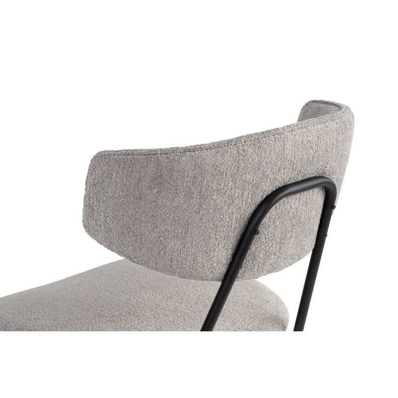 Casa si Gradina - Mobilier - Scaune si fotolii - Scaune - Set scaune (2 bucăți) Hanah Home, 100% bumbac, 48 x 59 x 80 cm, gri/negru, 566WYL1137 - Infinity.ro