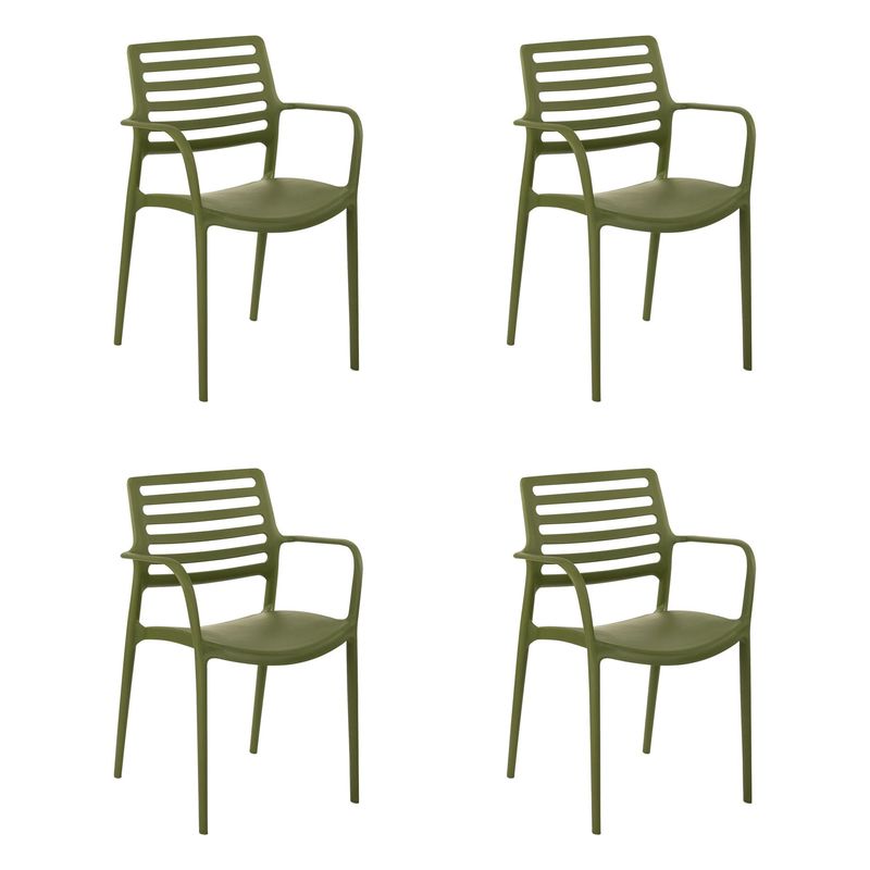 Casa si Gradina - Mobilier - Scaune si fotolii - Scaune - Set scaune (4 bucăți) Hanah Home, 57 x 52 x 84 cm, kaki, 532TLA1113 - Infinity.ro