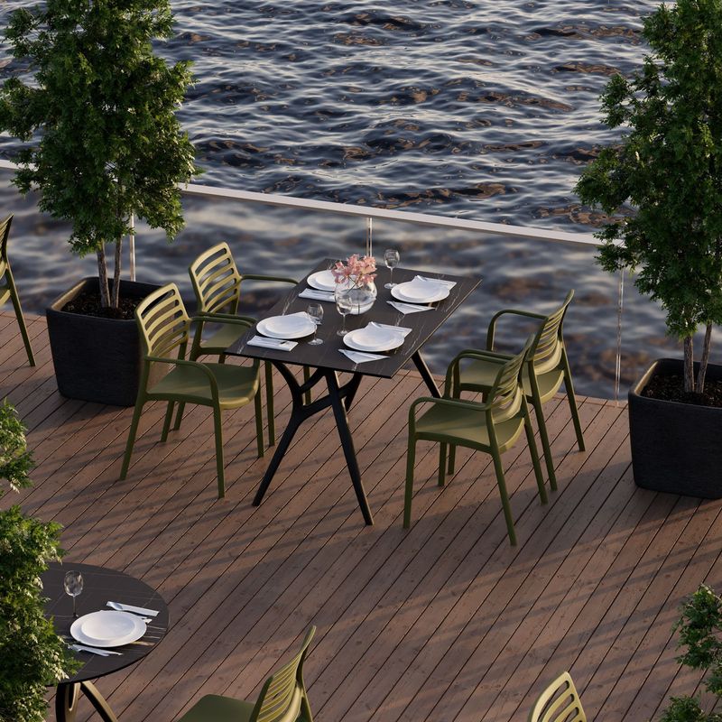 Casa si Gradina - Mobilier - Scaune si fotolii - Scaune - Set scaune (4 bucăți) Hanah Home, 57 x 52 x 84 cm, kaki, 532TLA1113 - Infinity.ro