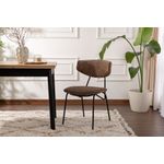 Casa si Gradina - Mobilier - Scaune si fotolii - Scaune - Set scaune (2 bucăți) Hanah Home, 100% bumbac, 48 x 59 x 80 cm, maro/negru, 566WYL1133 - Infinity.ro