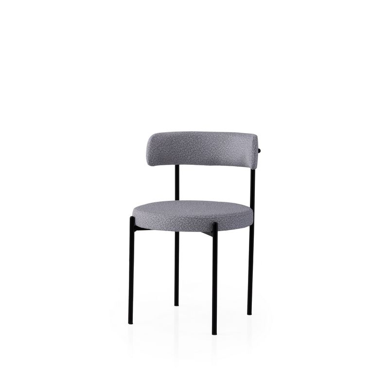 Casa si Gradina - Mobilier - Scaune si fotolii - Scaune - Set scaune (2 bucăți) Hanah Home, PAL melaminat, 48.5 x 50.5 x 75.5 cm, negru/închis gri, 974NMB1896 - Infinity.ro