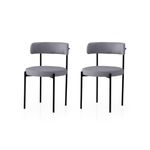 Casa si Gradina - Mobilier - Scaune si fotolii - Scaune - Set scaune (2 bucăți) Hanah Home, PAL melaminat, 48.5 x 50.5 x 75.5 cm, negru/închis gri, 974NMB1896 - Infinity.ro