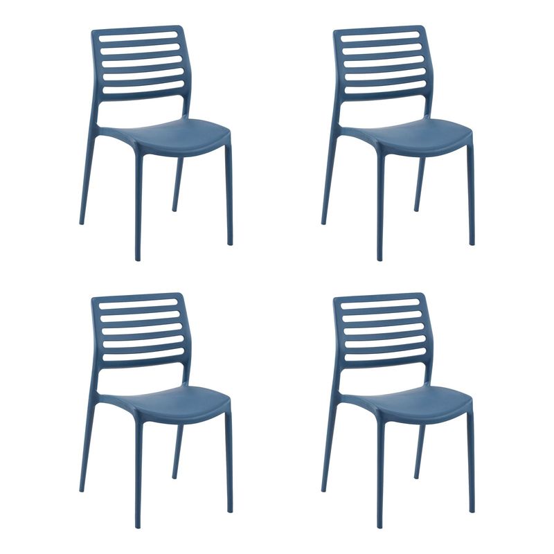 Casa si Gradina - Mobilier - Scaune si fotolii - Scaune - Set scaune (4 bucăți) Hanah Home, 42 x 53 x 84 cm, sax albastru, 532TLA1112 - Infinity.ro