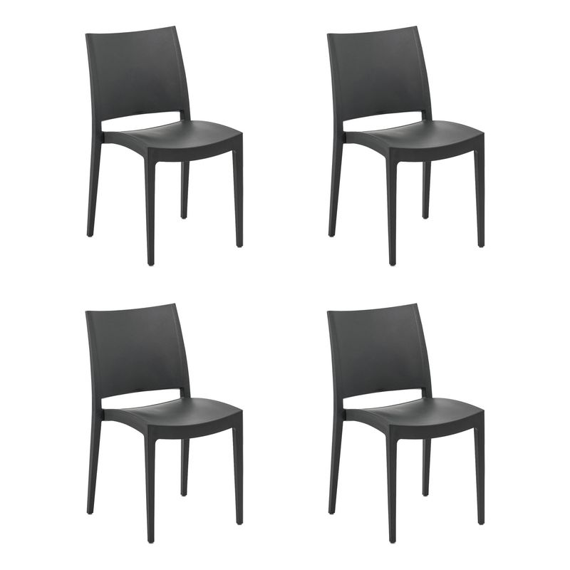 Casa si Gradina - Mobilier - Scaune si fotolii - Scaune - Set scaune (4 bucăți) Hanah Home, 42 x 45 x 81 cm, antracit, 532TLA1114 - Infinity.ro
