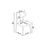 Casa si Gradina - Mobilier - Scaune si fotolii - Scaune - Set scaune (6 bucăți) Hanah Home, placaj, 50 x 47 x 88 cm, negru/chrome, 240CHR1874 - Infinity.ro