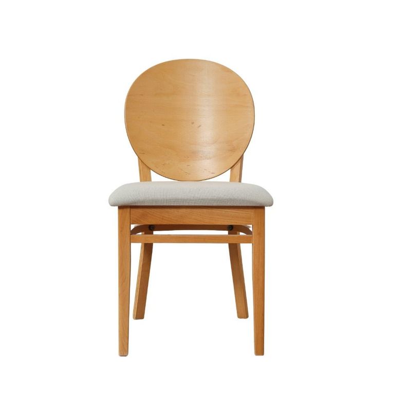 Casa si Gradina - Mobilier - Scaune si fotolii - Scaune - Set scaune (2 bucăți) Hanah Home, 100% poliester și in, 42 x 42 x 87 cm, stejar/bej, 998VOW1205 - Infinity.ro