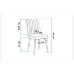 Casa si Gradina - Mobilier - Scaune si fotolii - Scaune - Scaun Hanah Home, PAL melaminat, 47 x 44 x 90 cm, nuc/albastru închis, 869VEL8186 - Infinity.ro