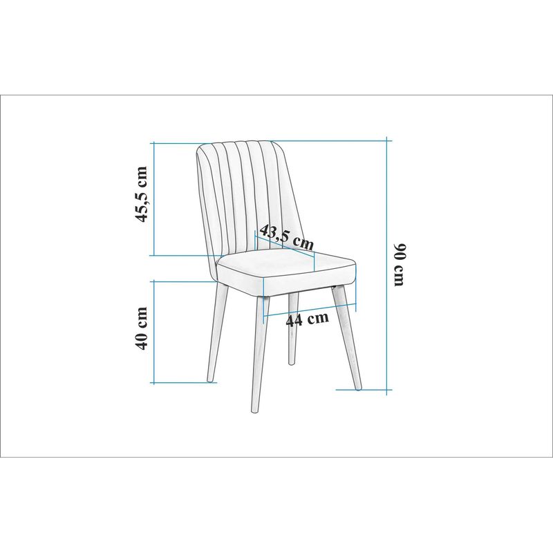 Casa si Gradina - Mobilier - Scaune si fotolii - Scaune - Scaun Hanah Home, PAL melaminat, 47 x 44 x 90 cm, nuc/albastru închis, 869VEL8186 - Infinity.ro