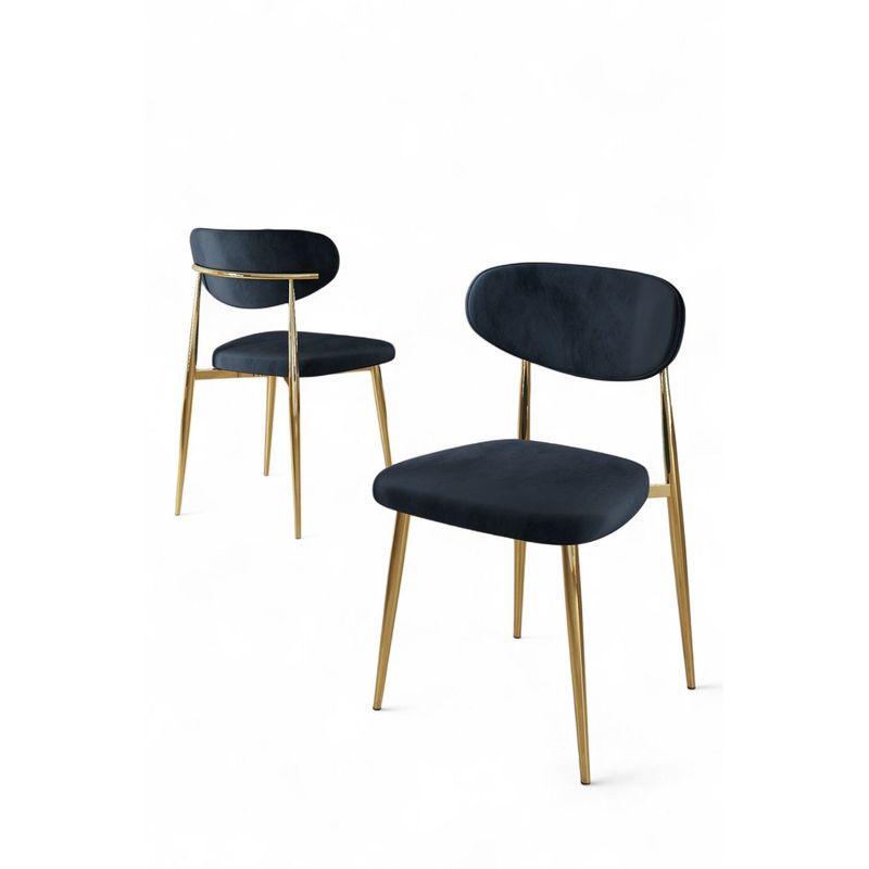 Casa si Gradina - Mobilier - Scaune si fotolii - Scaune - Set scaune (6 bucăți) Hanah Home, placaj, 50 x 47 x 88 cm, antracit/auriu, 240CHR1867 - Infinity.ro