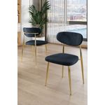 Casa si Gradina - Mobilier - Scaune si fotolii - Scaune - Set scaune (6 bucăți) Hanah Home, placaj, 50 x 47 x 88 cm, antracit/auriu, 240CHR1867 - Infinity.ro