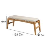 Casa si Gradina - Mobilier - Seturi de mobilier - Seturi mese si scaune - Set masă/scaune (4 bucăți) Hanah Home, MDF, 52 x 44 x 91 cm, stejar/bej, 998VOW2159 - Infinity.ro