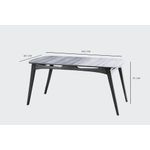 Casa si Gradina - Mobilier - Seturi de mobilier - Seturi mese si scaune - Set masă/scaune (4 bucăți) Hanah Home, MDF, 52 x 44 x 91 cm, stejar/bej, 998VOW2159 - Infinity.ro