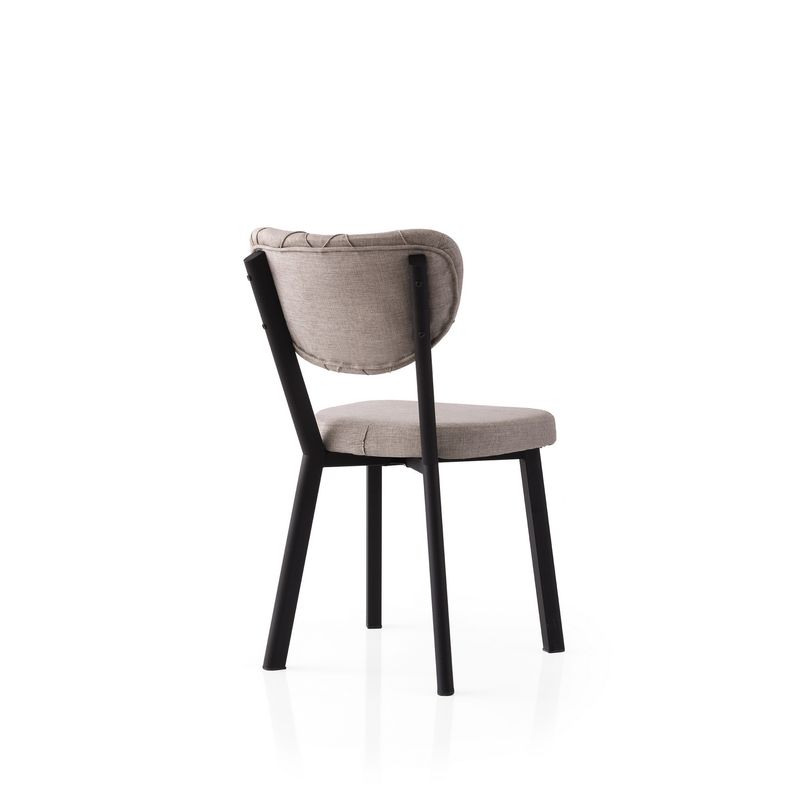 Casa si Gradina - Mobilier - Scaune si fotolii - Scaune - Set scaune (2 bucăți) Hanah Home, PAL melaminat, 46 x 54 x 86 cm, negru/gri, 974NMB1890 - Infinity.ro