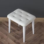 Casa si Gradina - Mobilier - Scaune si fotolii - Tabureti - Taburet Hanah Home, PAL melaminat, 45 x 45 cm, alb, 893RAN5471 - Infinity.ro