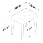 Casa si Gradina - Mobilier - Scaune si fotolii - Tabureti - Taburet Hanah Home, PAL melaminat, 45 x 45 cm, alb, 893RAN5471 - Infinity.ro