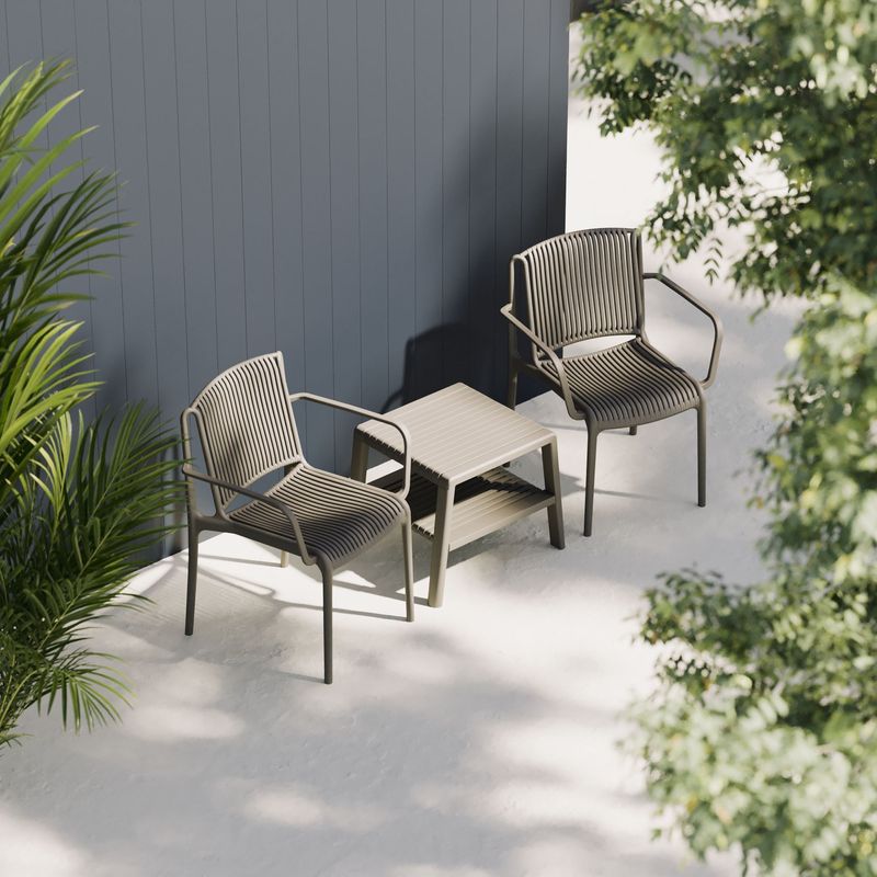 Casa si Gradina - Mobilier - Scaune si fotolii - Scaune - Set scaune (4 bucăți) Hanah Home, 56 x 49 x 82 cm, bej-cenușiu, 532TLA1110 - Infinity.ro