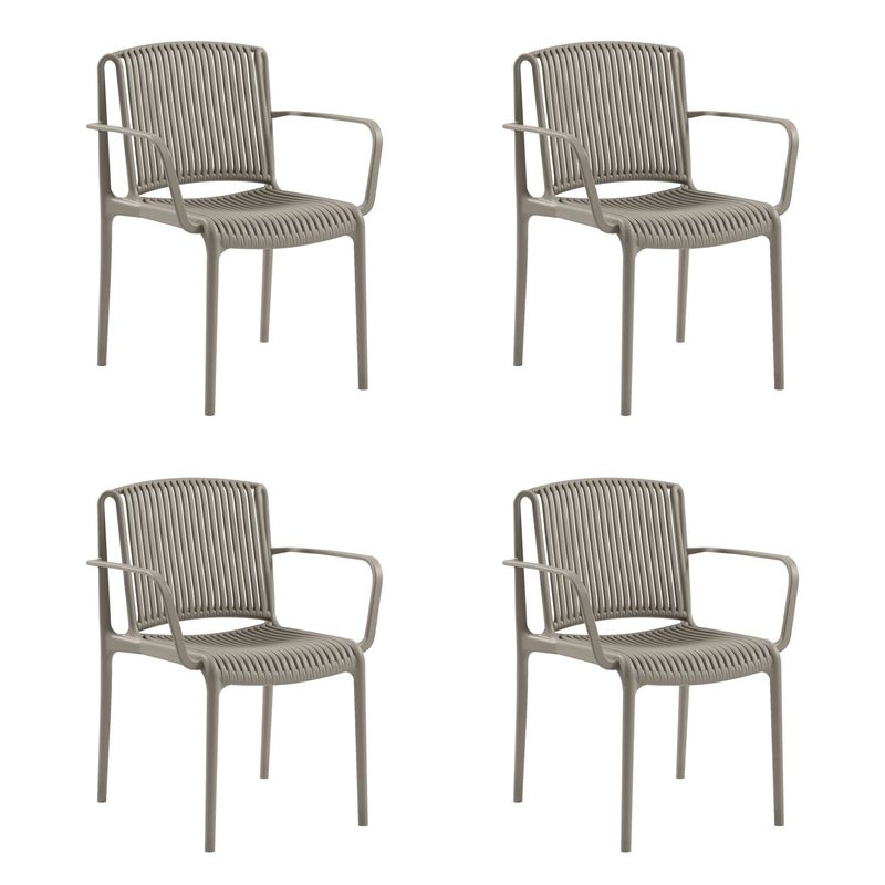 Casa si Gradina - Mobilier - Scaune si fotolii - Scaune - Set scaune (4 bucăți) Hanah Home, 56 x 49 x 82 cm, bej-cenușiu, 532TLA1110 - Infinity.ro
