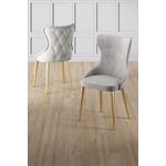 Casa si Gradina - Mobilier - Scaune si fotolii - Scaune - Set scaune (6 bucăți) Hanah Home, placaj, 45 x 46 x 91 cm, gri/auriu, 240CHR1830 - Infinity.ro