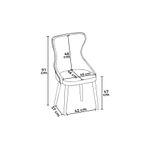 Casa si Gradina - Mobilier - Scaune si fotolii - Scaune - Set scaune (6 bucăți) Hanah Home, placaj, 45 x 46 x 91 cm, gri/auriu, 240CHR1830 - Infinity.ro