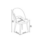 Casa si Gradina - Mobilier - Scaune si fotolii - Scaune - Set scaune (6 bucăți) Hanah Home, placaj, 47 x 47 x 86 cm, cappuccino/auriu, 240CHR1851 - Infinity.ro