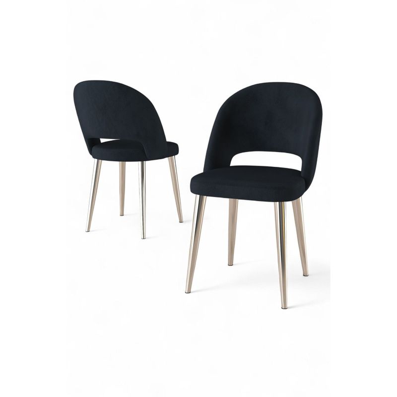 Casa si Gradina - Mobilier - Scaune si fotolii - Scaune - Set scaune (6 bucăți) Hanah Home, placaj, 47 x 47 x 86 cm, antracit/chrome, 240CHR1852 - Infinity.ro