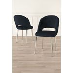 Casa si Gradina - Mobilier - Scaune si fotolii - Scaune - Set scaune (6 bucăți) Hanah Home, placaj, 47 x 47 x 86 cm, antracit/chrome, 240CHR1852 - Infinity.ro