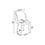 Casa si Gradina - Mobilier - Scaune si fotolii - Scaune - Set scaune (6 bucăți) Hanah Home, placaj, 45 x 46 x 82 cm, cappuccino/auriu, 240CHR1811 - Infinity.ro