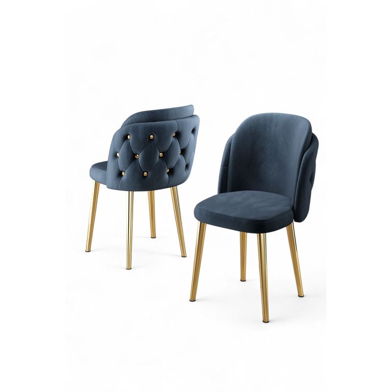Casa si Gradina - Mobilier - Scaune si fotolii - Scaune - Set scaune (6 bucăți) Hanah Home, placaj, 45 x 46 x 82 cm, antracit/auriu, 240CHR1807 - Infinity.ro