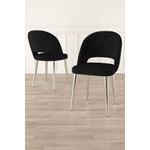 Casa si Gradina - Mobilier - Scaune si fotolii - Scaune - Set scaune (6 bucăți) Hanah Home, placaj, 47 x 47 x 86 cm, negru/chrome, 240CHR1854 - Infinity.ro