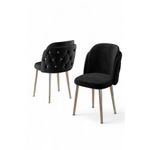 Casa si Gradina - Mobilier - Scaune si fotolii - Scaune - Set scaune (6 bucăți) Hanah Home, placaj, 45 x 46 x 82 cm, negru/chrome, 240CHR1814 - Infinity.ro