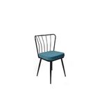 Casa si Gradina - Mobilier - Scaune si fotolii - Scaune - Set scaune (4 bucăți) Hanah Home, PAL melaminat, 43 x 42 x 82 cm, albastru/negru, 974NMB1629 - Infinity.ro