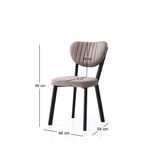 Casa si Gradina - Mobilier - Scaune si fotolii - Scaune - Set scaune (2 bucăți) Hanah Home, PAL melaminat, 46 x 54 x 86 cm, negru/bej-cenușiu, 974NMB1847 - Infinity.ro