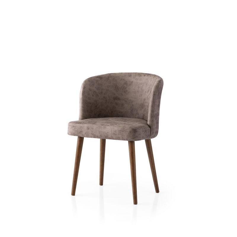 Casa si Gradina - Mobilier - Scaune si fotolii - Scaune - Set scaune (2 bucăți) Hanah Home, PAL melaminat, 57 x 57 x 81 cm, negru/bej-cenușiu, 974NMB1924 - Infinity.ro