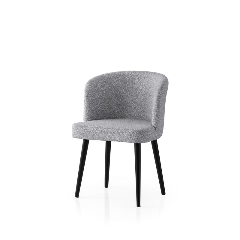 Casa si Gradina - Mobilier - Scaune si fotolii - Scaune - Set scaune (2 bucăți) Hanah Home, PAL melaminat, 57 x 57 x 81 cm, negru/deschis gri, 974NMB1920 - Infinity.ro