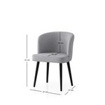 Casa si Gradina - Mobilier - Scaune si fotolii - Scaune - Set scaune (2 bucăți) Hanah Home, PAL melaminat, 57 x 57 x 81 cm, negru/deschis gri, 974NMB1920 - Infinity.ro