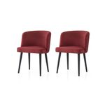 Casa si Gradina - Mobilier - Scaune si fotolii - Scaune - Set scaune (2 bucăți) Hanah Home, PAL melaminat, 57 x 57 x 81 cm, negru/roșu, 974NMB1914 - Infinity.ro