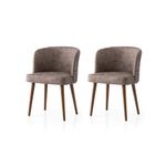 Casa si Gradina - Mobilier - Scaune si fotolii - Scaune - Set scaune (2 bucăți) Hanah Home, PAL melaminat, 57 x 57 x 81 cm, negru/bej-cenușiu, 974NMB1924 - Infinity.ro