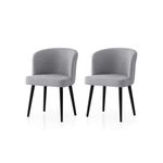 Casa si Gradina - Mobilier - Scaune si fotolii - Scaune - Set scaune (2 bucăți) Hanah Home, PAL melaminat, 57 x 57 x 81 cm, negru/deschis gri, 974NMB1920 - Infinity.ro