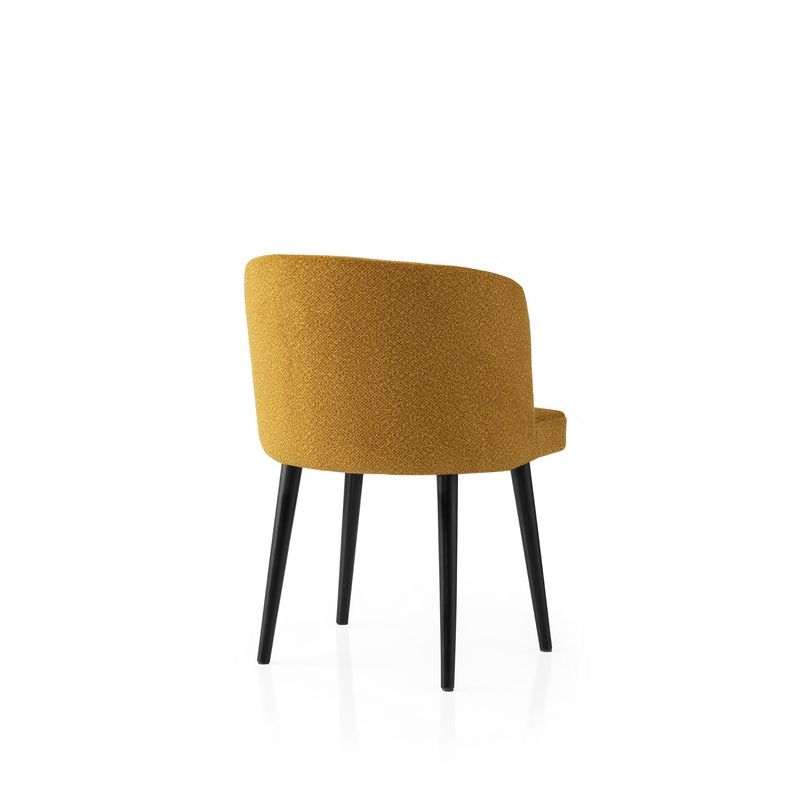 Casa si Gradina - Mobilier - Scaune si fotolii - Scaune - Set scaune (2 bucăți) Hanah Home, PAL melaminat, 57 x 57 x 81 cm, negru/galben, 974NMB1912 - Infinity.ro