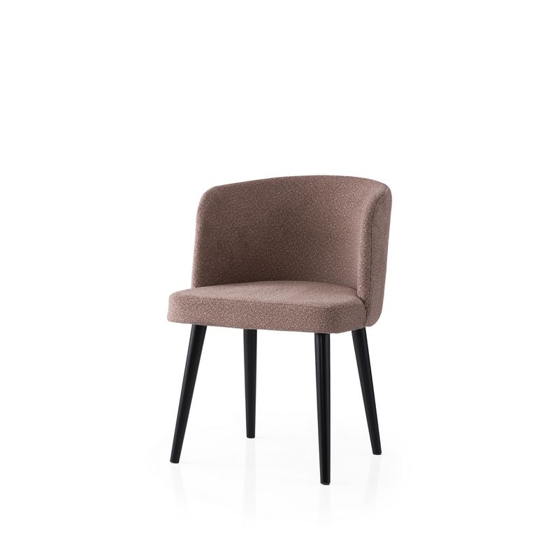 Casa si Gradina - Mobilier - Scaune si fotolii - Scaune - Set scaune (2 bucăți) Hanah Home, PAL melaminat, 57 x 57 x 81 cm, negru/bej-cenușiu, 974NMB1916 - Infinity.ro