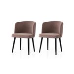 Casa si Gradina - Mobilier - Scaune si fotolii - Scaune - Set scaune (2 bucăți) Hanah Home, PAL melaminat, 57 x 57 x 81 cm, negru/bej-cenușiu, 974NMB1916 - Infinity.ro
