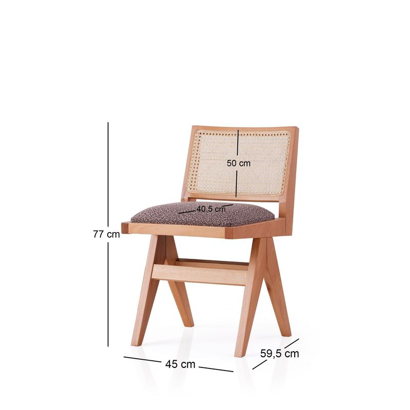 Casa si Gradina - Mobilier - Scaune si fotolii - Scaune - Scaun Hanah Home, placaj, 45 x 59.5 x 77 cm, stejar/maro, 974NMB1840 - Infinity.ro