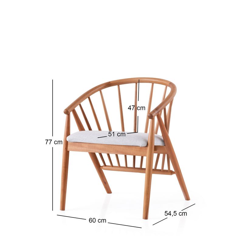 Casa si Gradina - Mobilier - Scaune si fotolii - Scaune - Scaun Hanah Home, placaj, 60 x 54.5 x 77 cm, stejar/deschis gri, 974NMB1835 - Infinity.ro