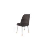 Casa si Gradina - Mobilier - Scaune si fotolii - Scaune - Set scaune (4 bucăți) Hanah Home, catifea, 50 x 49 x 90 cm, antracit/alb/auriu, 974NMB1599 - Infinity.ro