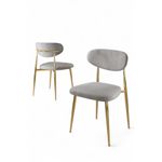 Casa si Gradina - Mobilier - Scaune si fotolii - Scaune - Set scaune (4 bucăți) Hanah Home, placaj, 50 x 47 x 88 cm, gri/auriu, 240CHR1860 - Infinity.ro